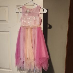 Pink and Peach Sequin Dress